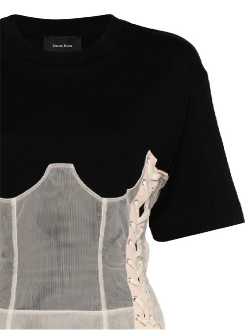 Black/beige corset top Simone Rocha | 52820562BLACK/NUDE